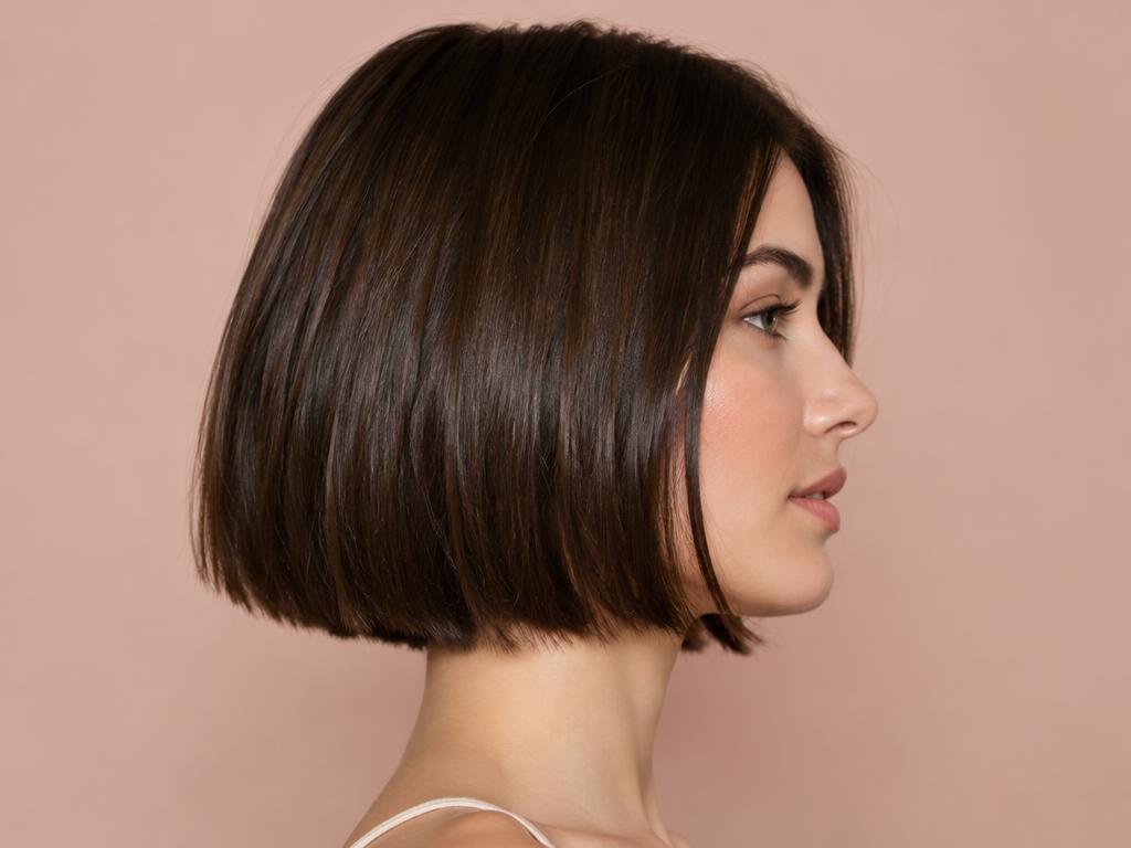 Sleek dark bob