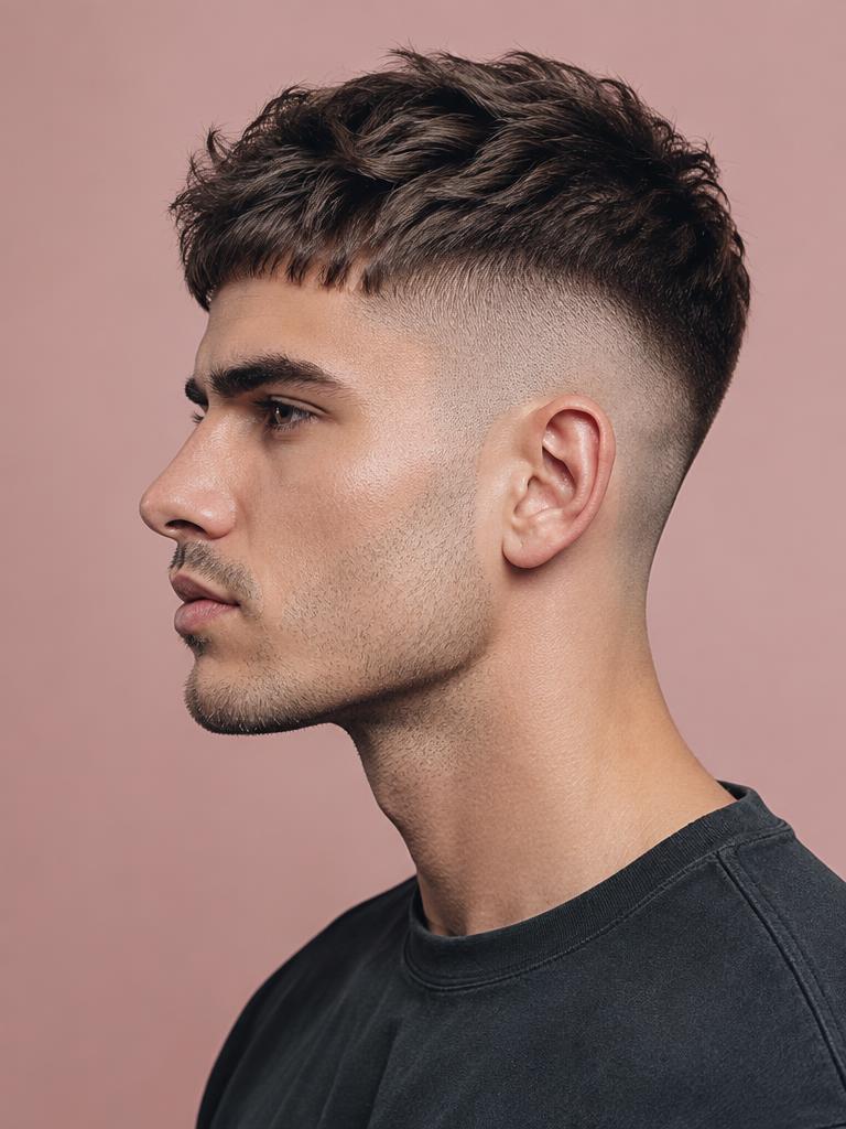 Textured crop with skin fade